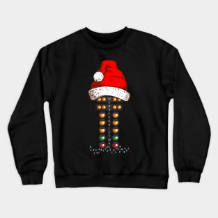 Merry Christmas Drag Racing Christmas Tree Santa Hat Crewneck Sweatshirt